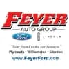 Feyer Auto Group logo with Ford, Lincoln logos, locations, and website www.FeyerFord.com.