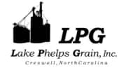 Logo with silos and text: "LPG, Lake Phelps Grain, Inc., Creswell, North Carolina.